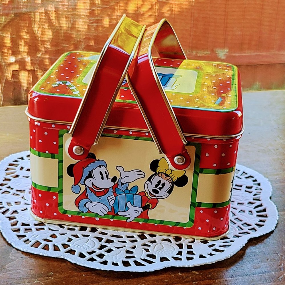 Vintage Mickey Mouse DISNEY Xmas Tin
